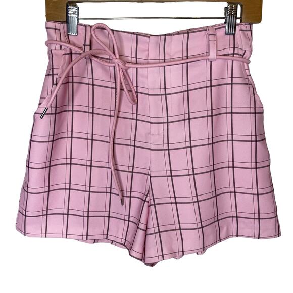 Anthropologie Pants - Mare Mare x Anthropologie High Rise Plaid Pink Shorts size Small